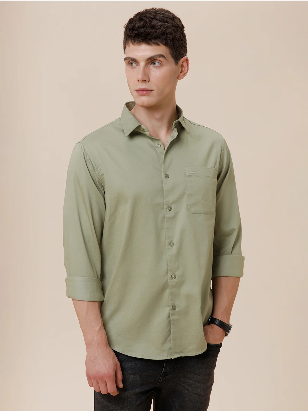 Stretch Dobby Green Shirt