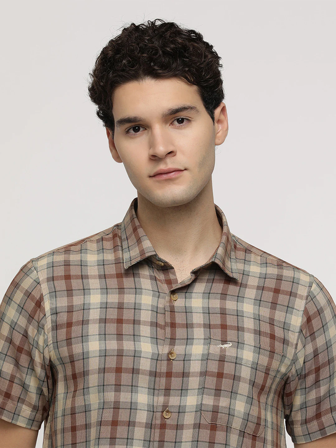 Brown Luxury Soft Plaid Shirt