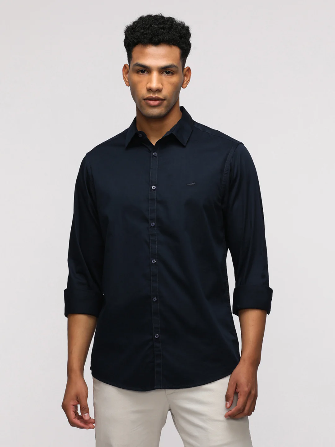 Comfort Fit Sport Navy Shirt for Casual Wear