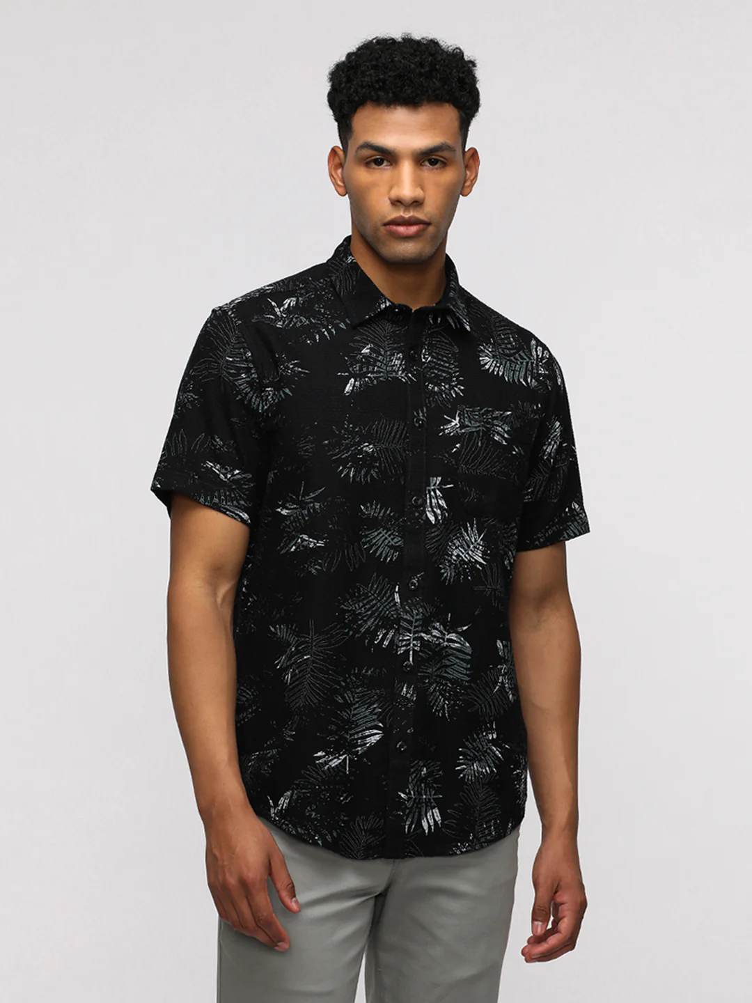 Half Sleeve Black Shirt for Casual Comfort