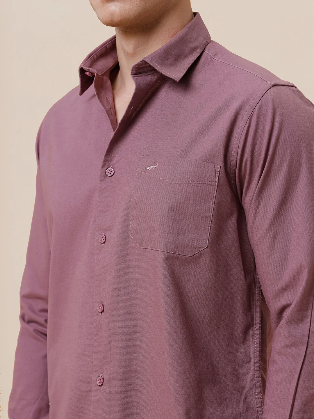 Cotton Stretch Oxford Pink Shirt