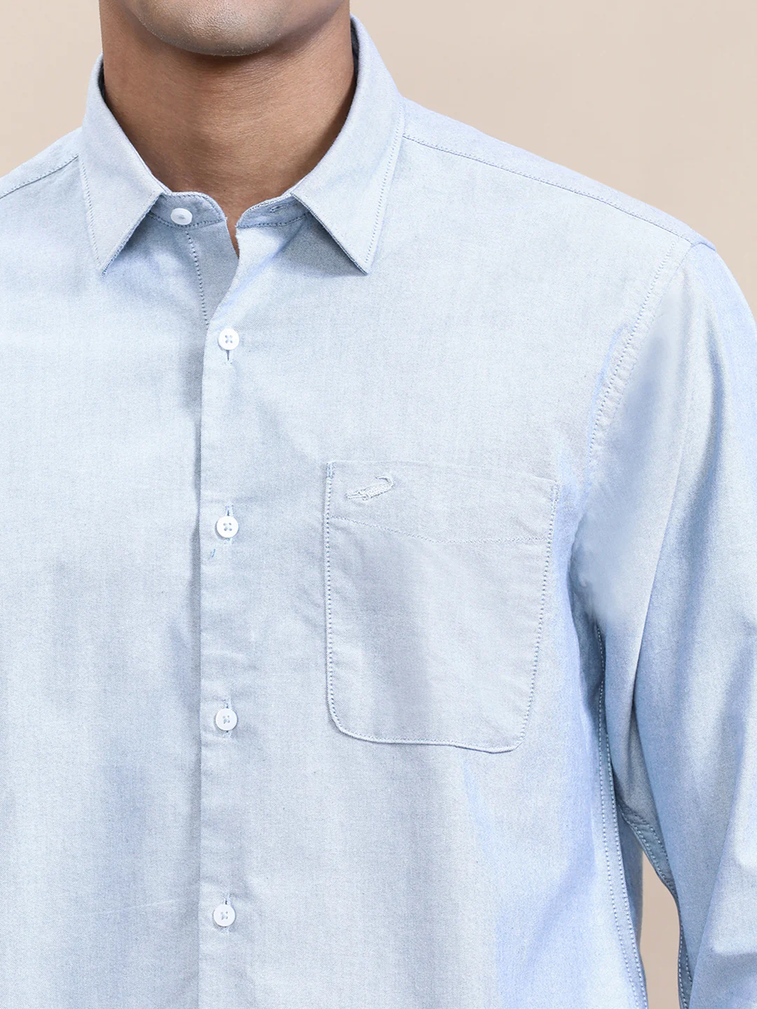 Premium Perma-Finish Oxford Full Sleeve Shirt Blue
