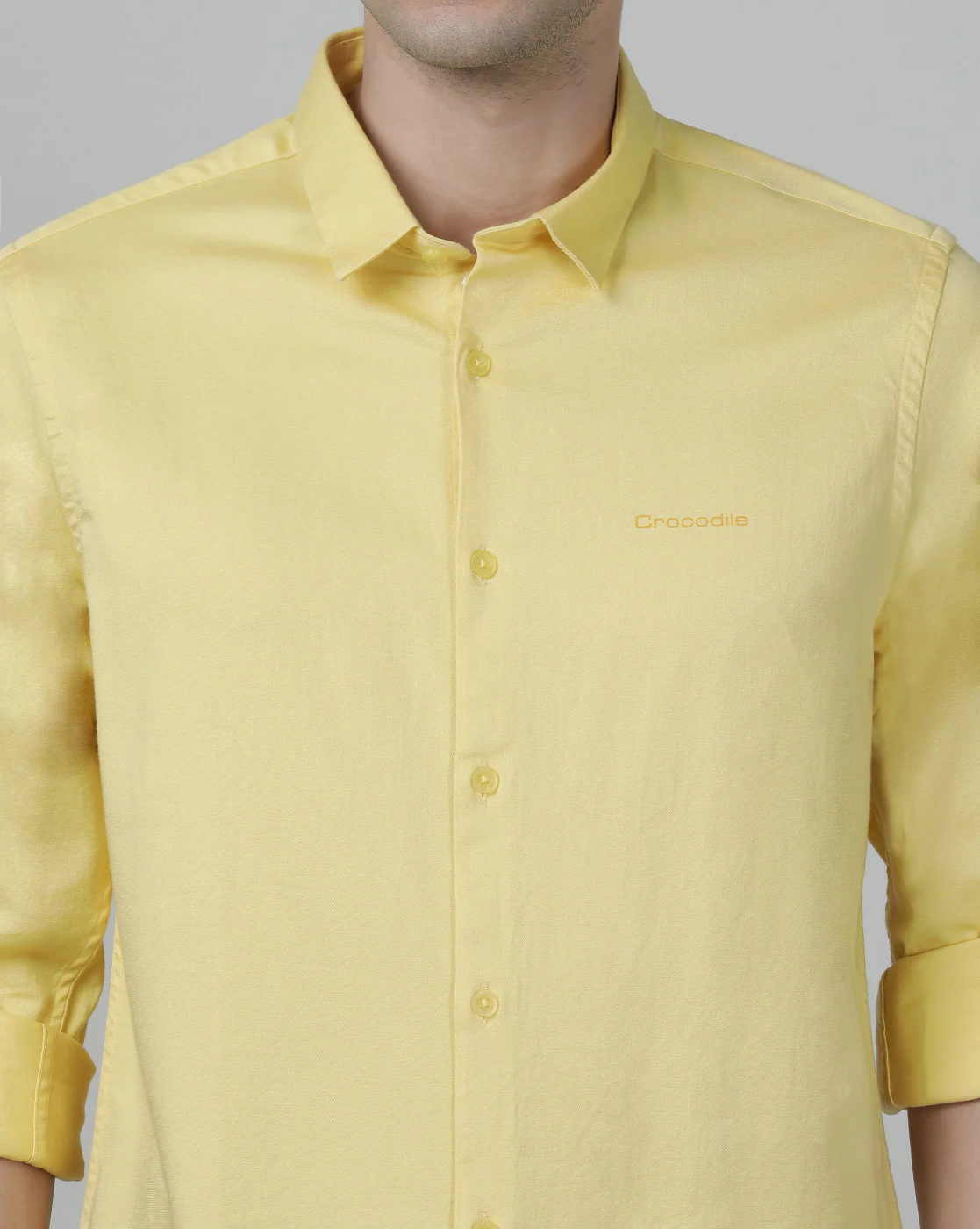 Cream Solid Full Sleeve Shirt