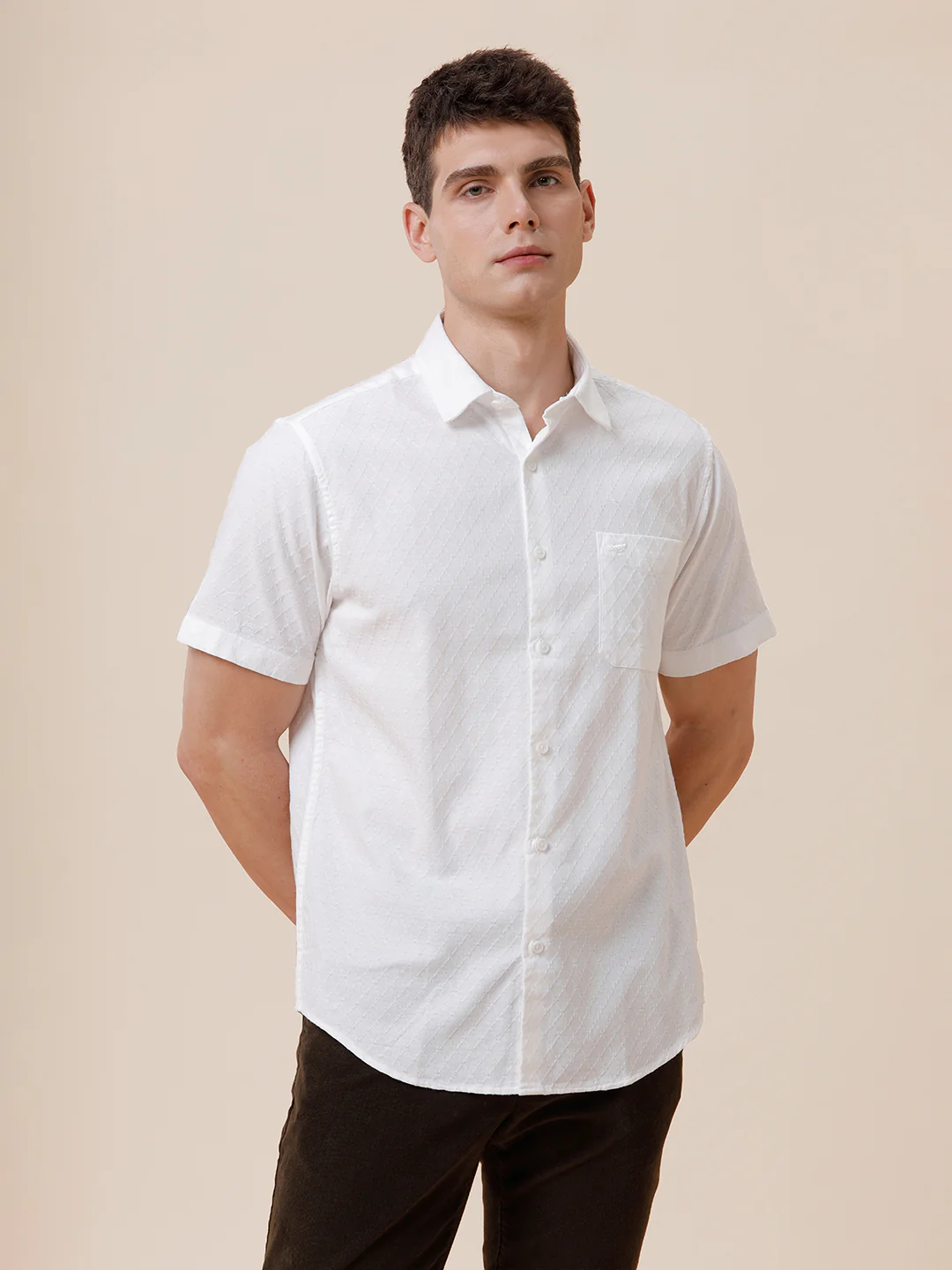 Cotton Jacquard Design Shirt