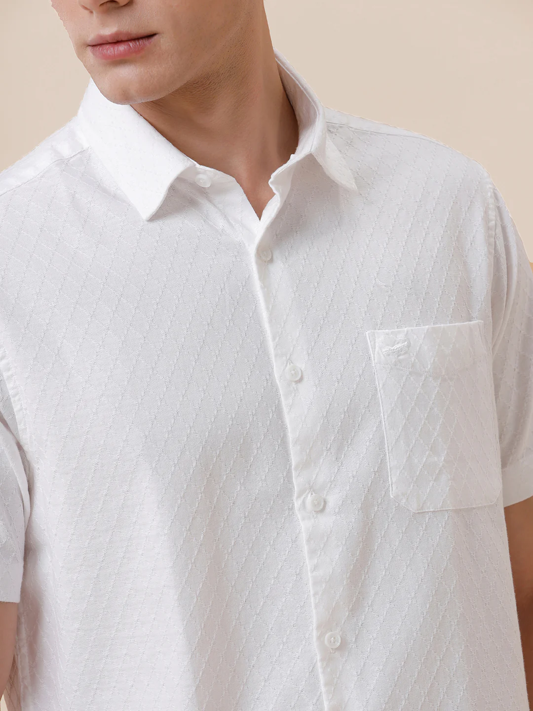 Cotton Jacquard Design Shirt
