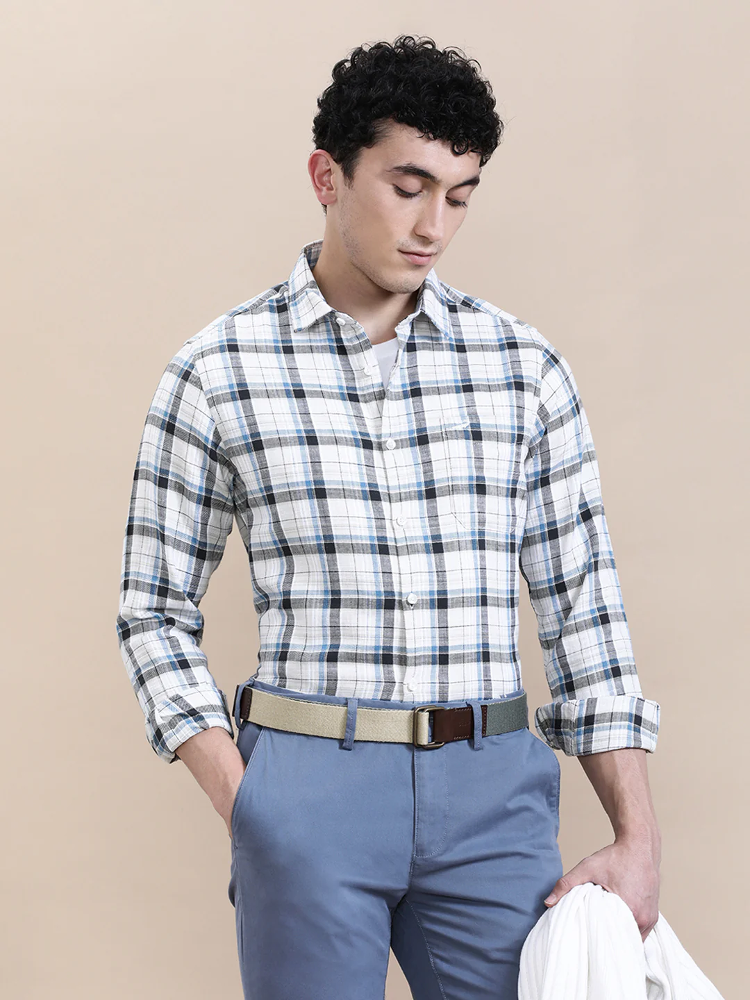 Textured Check Full Sleeve Shirt