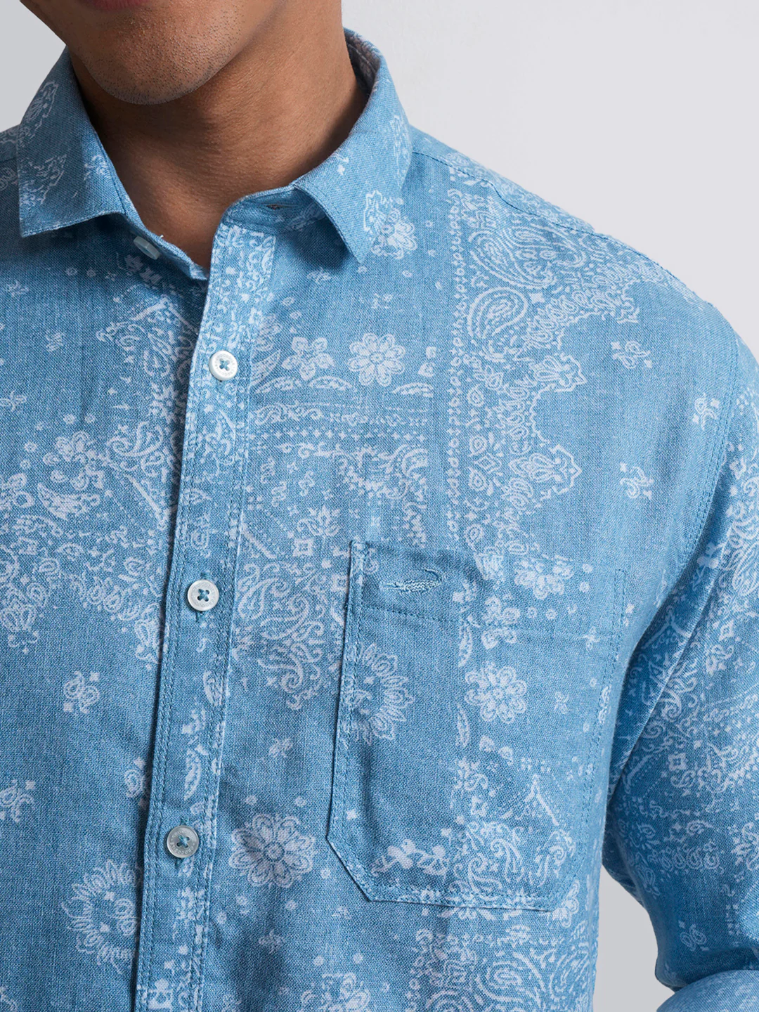 Bandana Print Shirt Blue