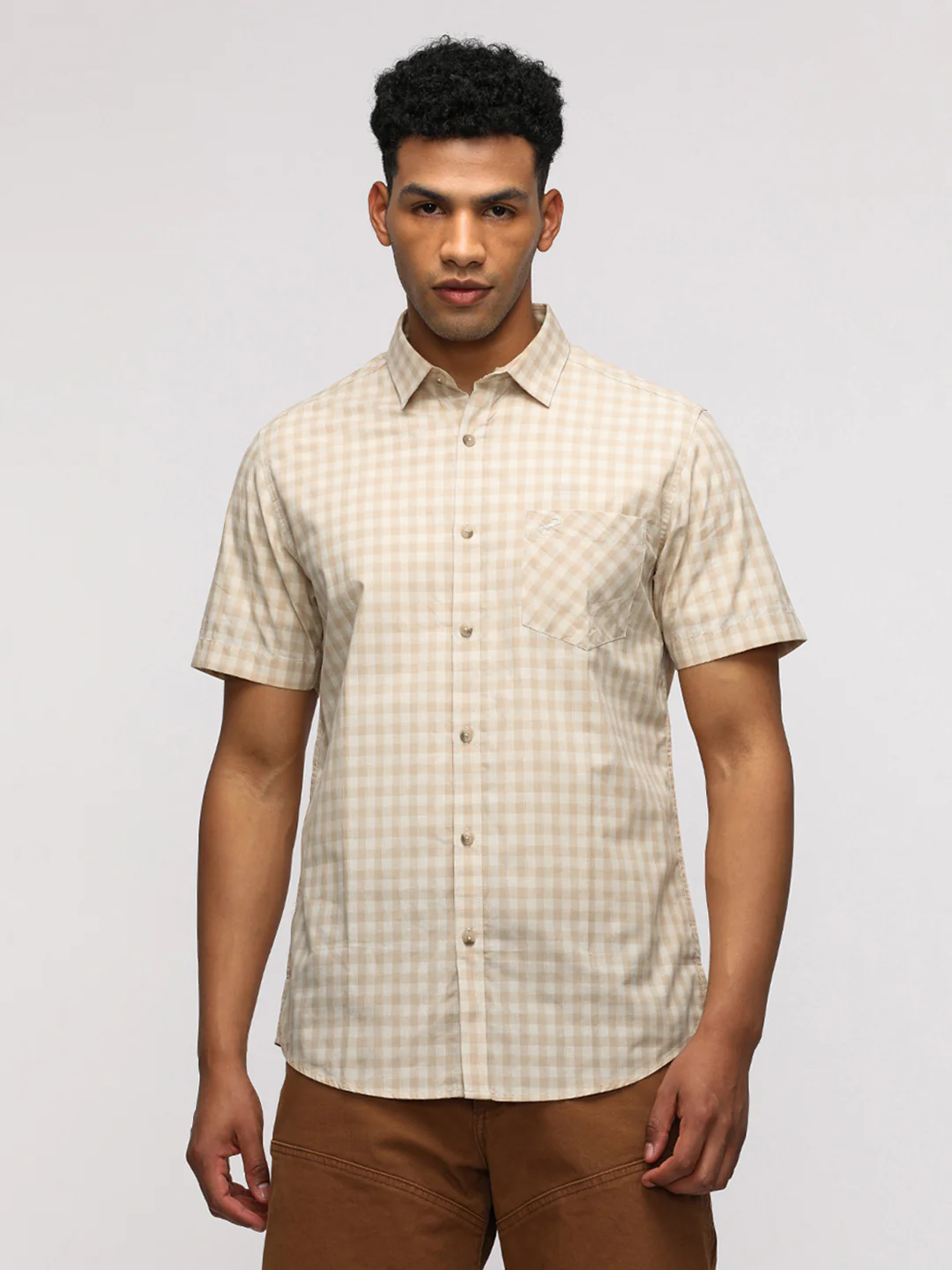 Comfort Fit Classic Beige Shirt for Timeless Elegance