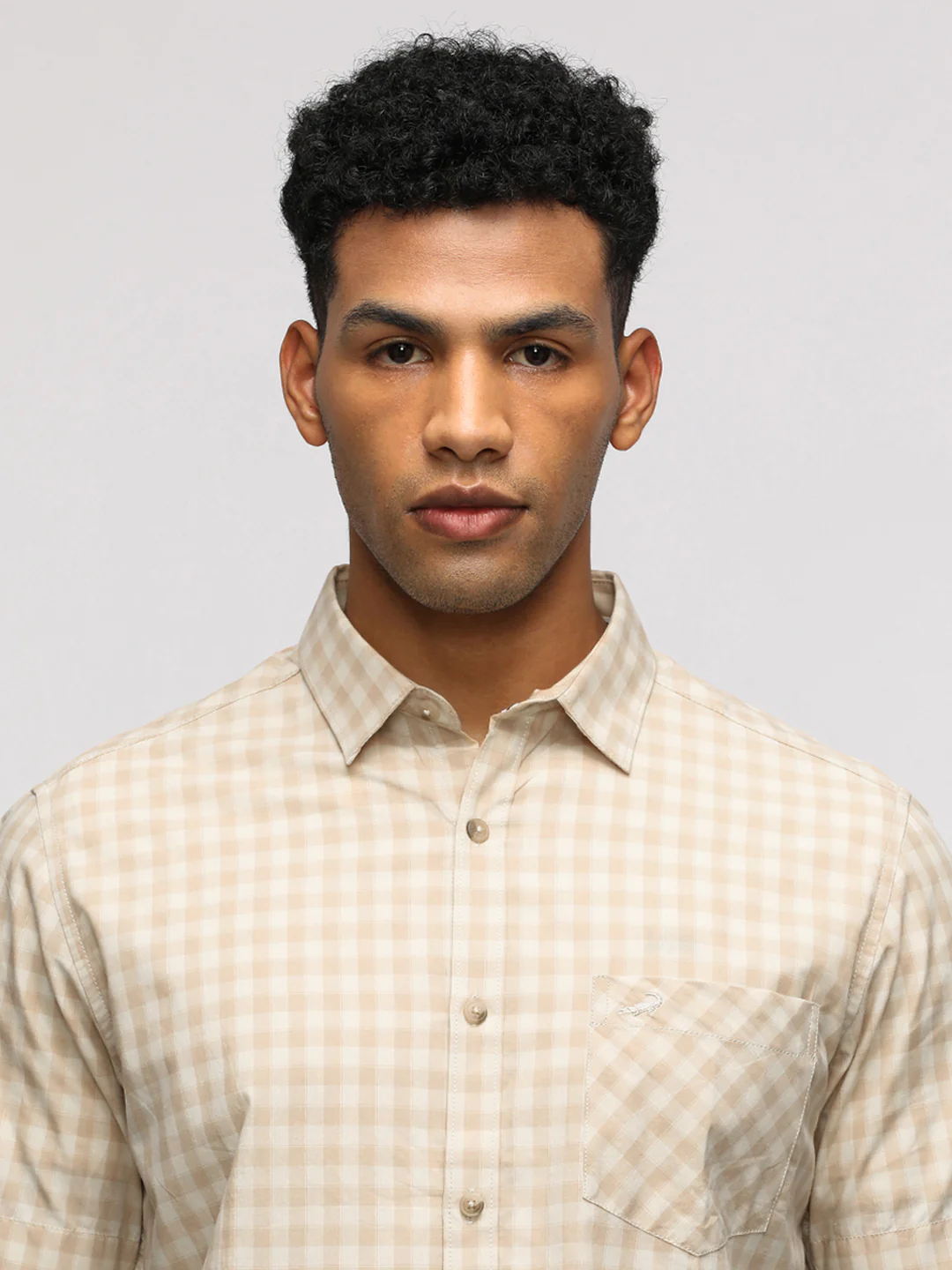 Comfort Fit Classic Beige Shirt for Timeless Elegance