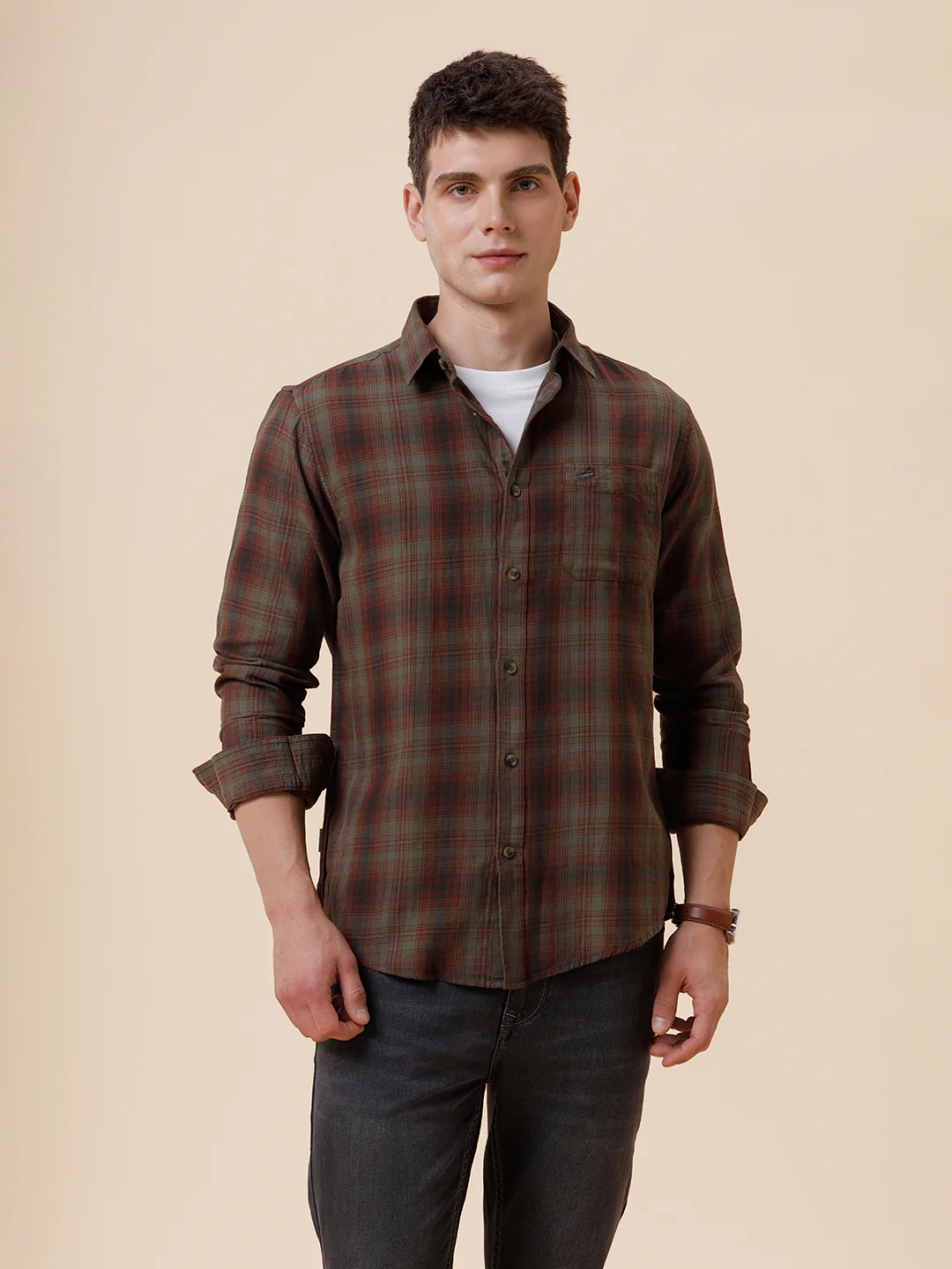 100% Cotton Garment Dyed Light Weight Checks Shirt