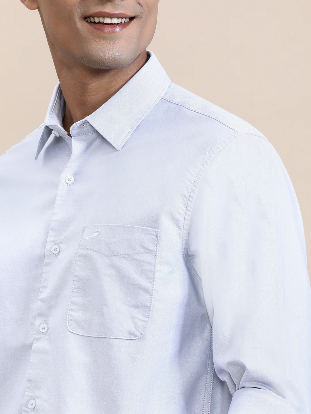 Premium Perma-Finish Oxford Full Sleeve Shirt Grey