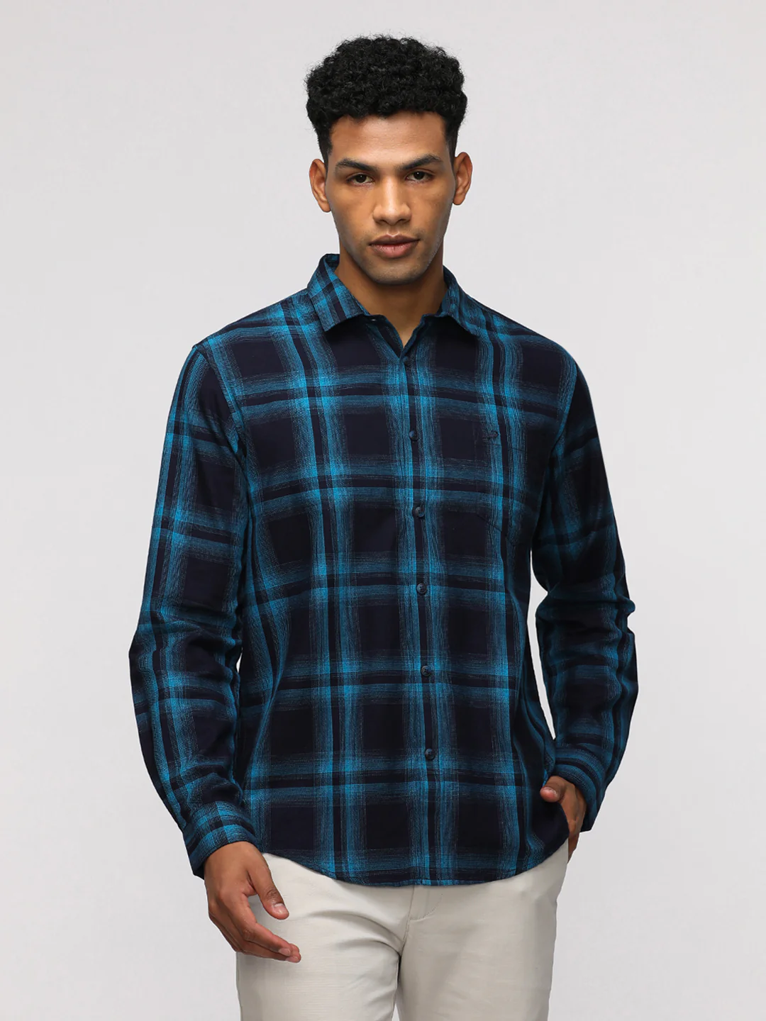 Comfort Fit Sport Blue Shirt for Stylish Wear