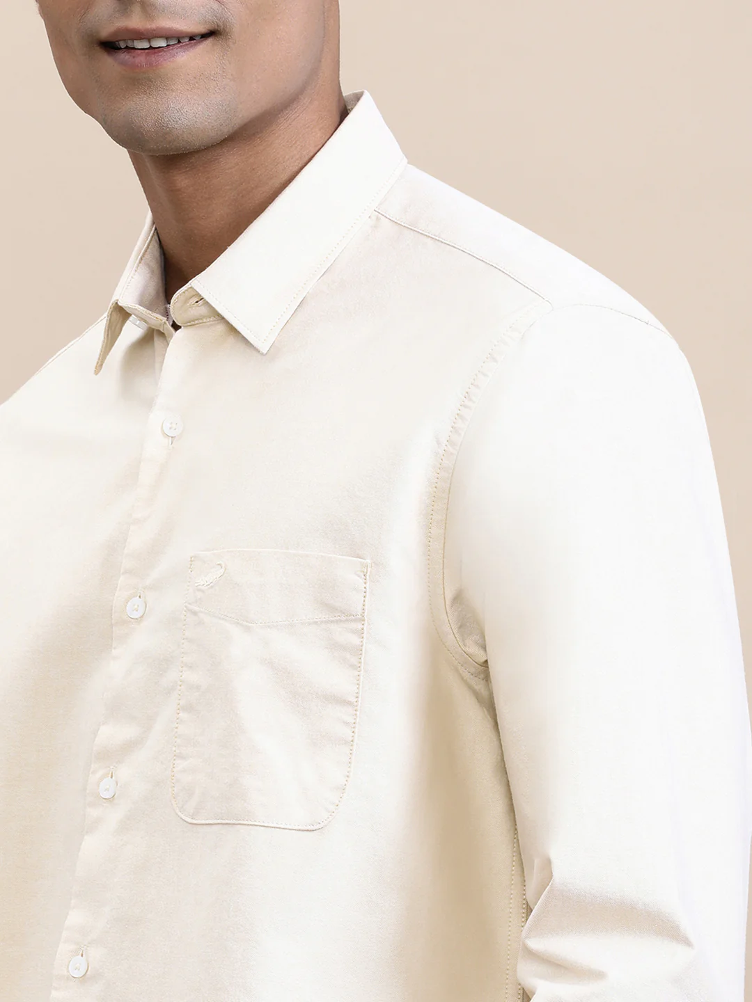 Premium Perma-Finish Oxford Full Sleeve Shirt Yellow