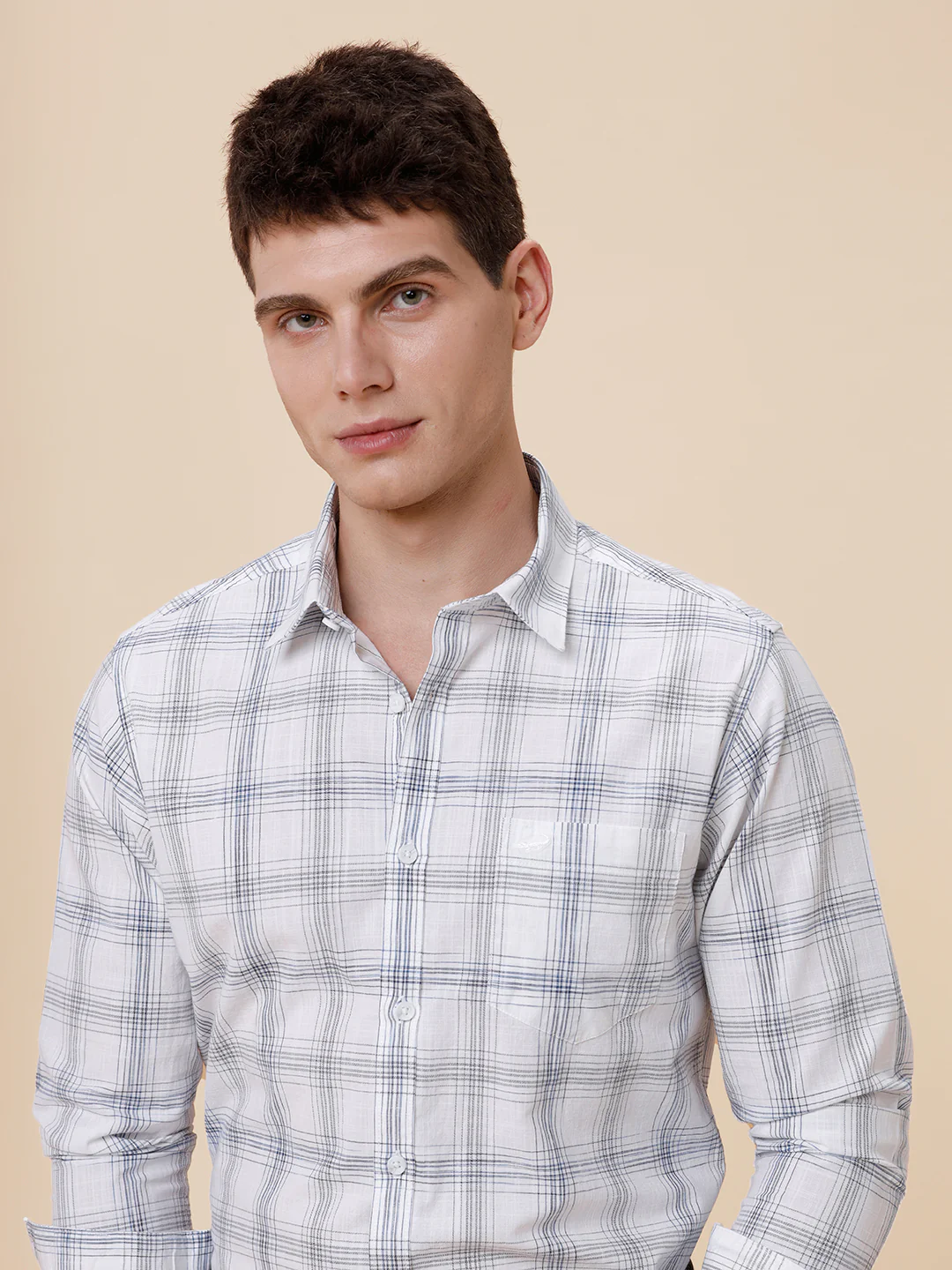 Cotton Checked Textured Shirt