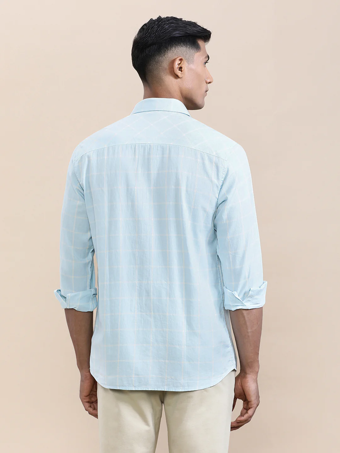 Blue Windowpane Lightweight Shirt