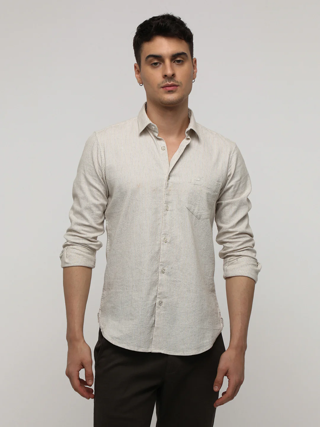Natural Stripe Stretch Shirt