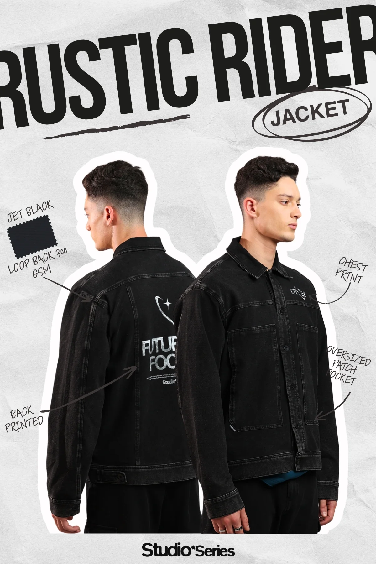 Den Knit Regular Jacket In Jet Black