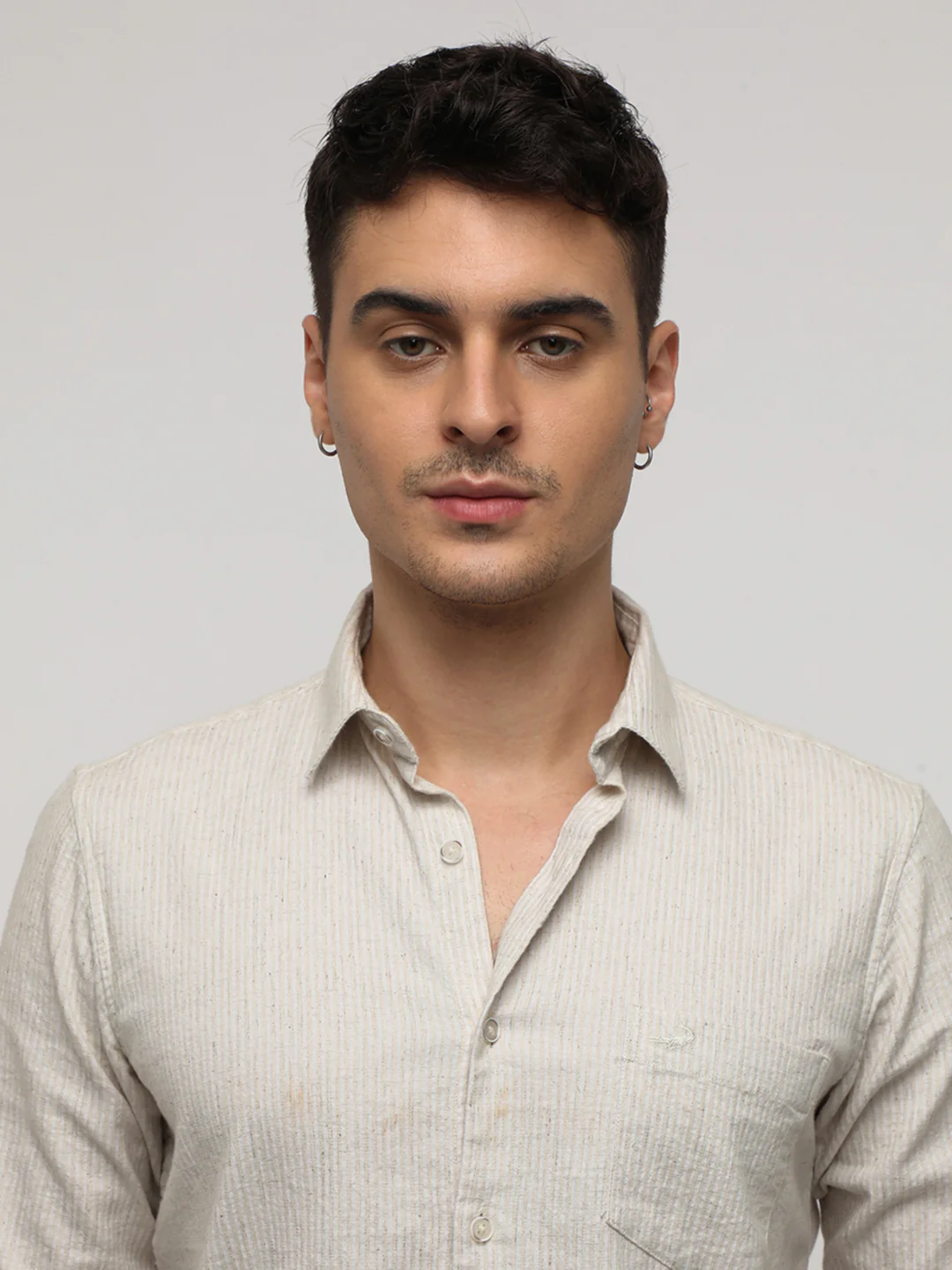 Natural Stripe Stretch Shirt