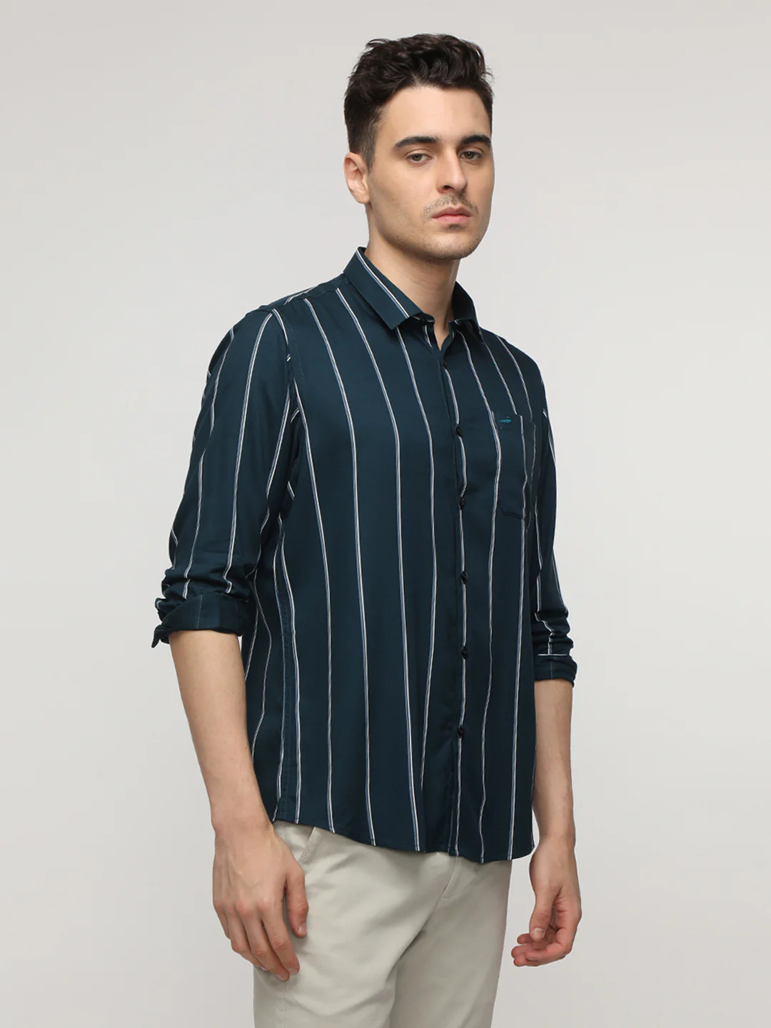 Green Stripe Fluid Shirt