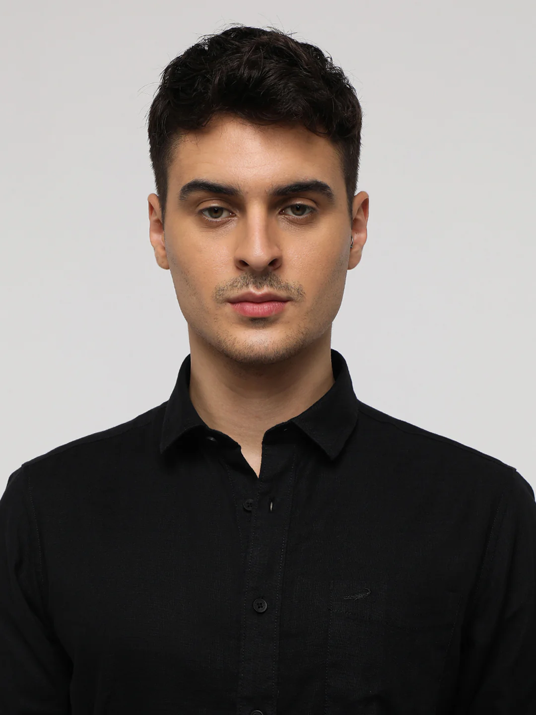 Black Essential Solid Shirt