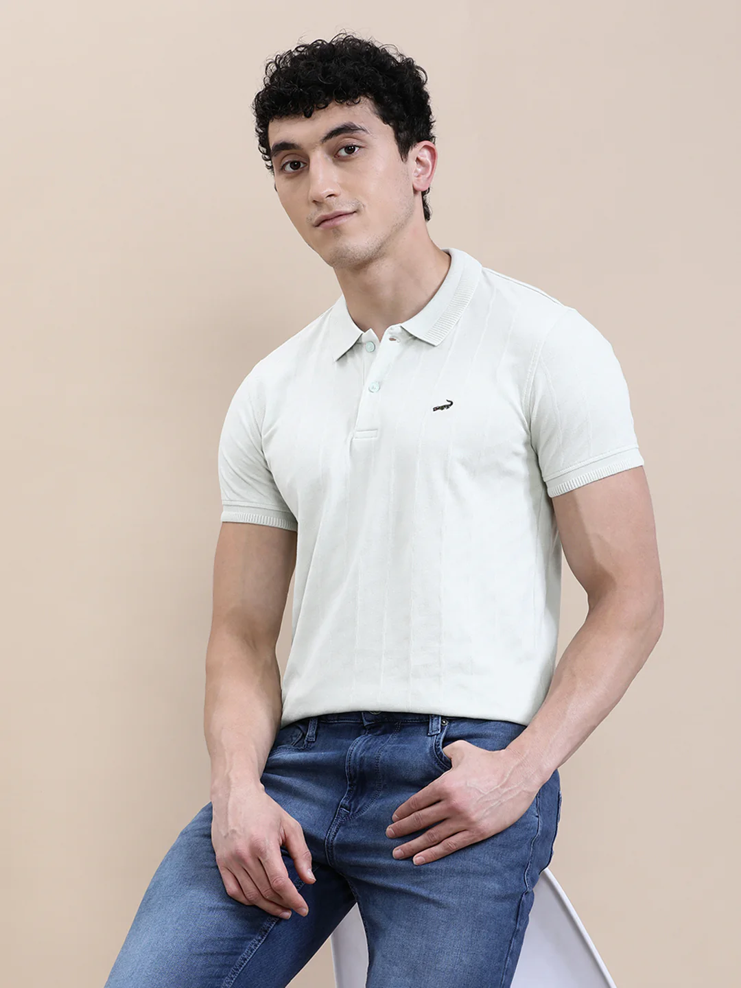 Slim Fit Solid T-Shirt Green