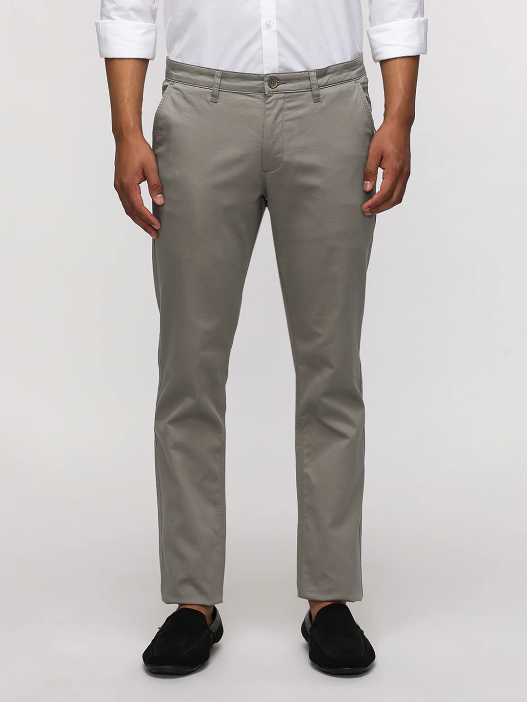 Slim Fit Stone Trouser for Sporty Elegance