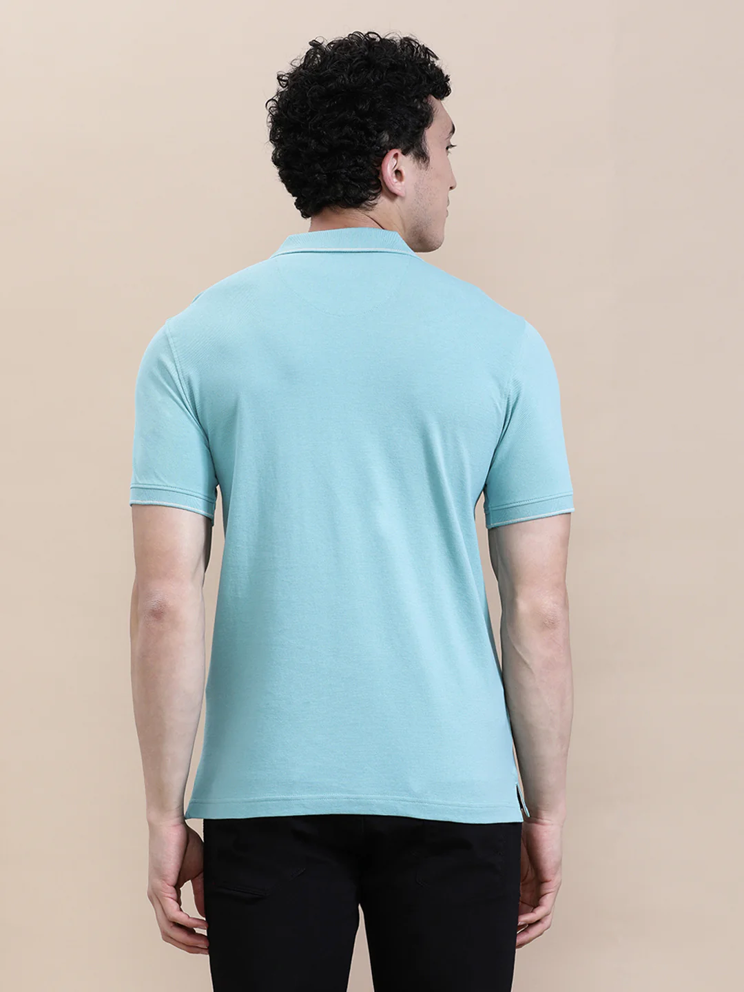 Chest Diamond Panel Print Slim Fit Polo