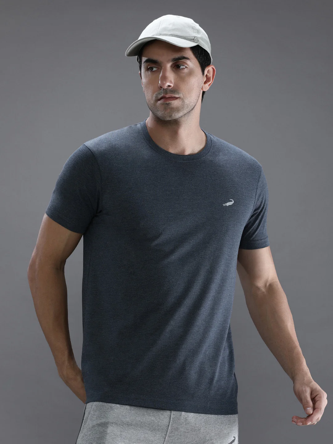 Denim Melange Solid T-Shirt