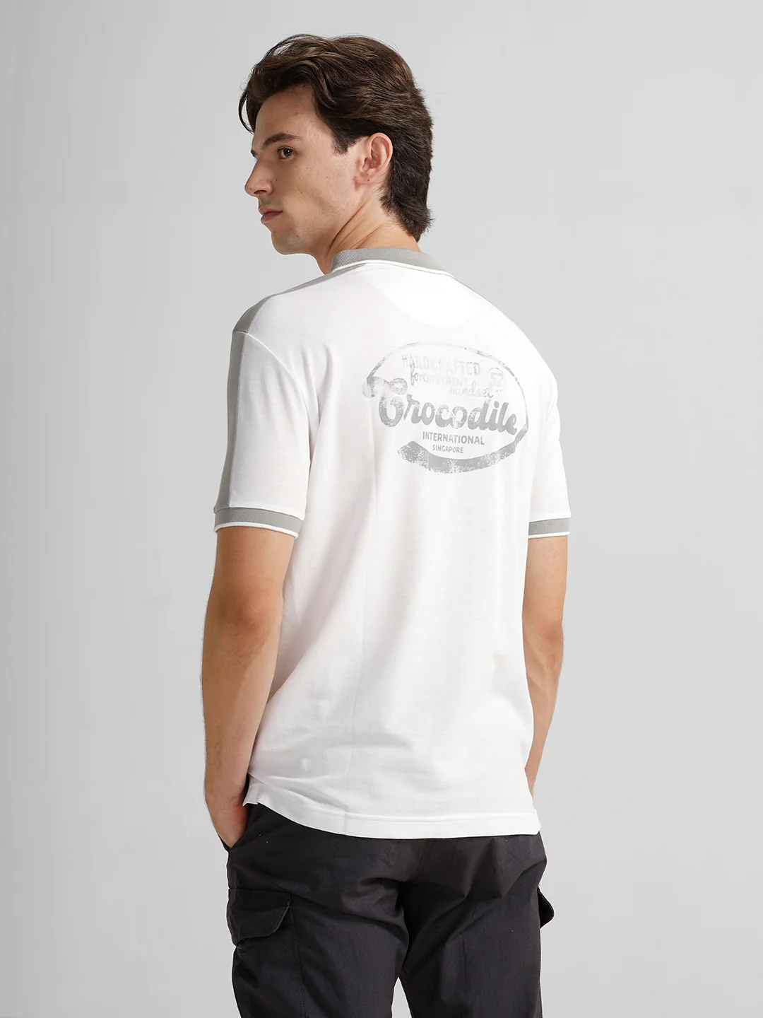 White Slim Fit Polo T-Shirt