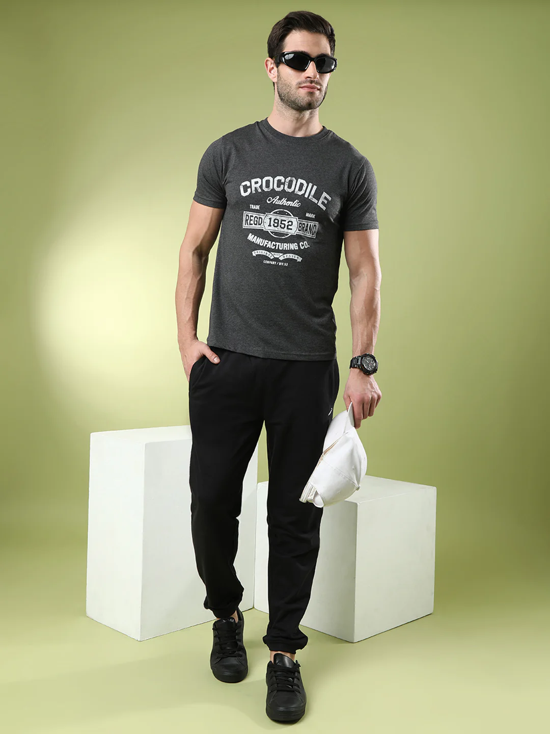 Typography Printed Pack Of 2 Slim Fit T-shirts