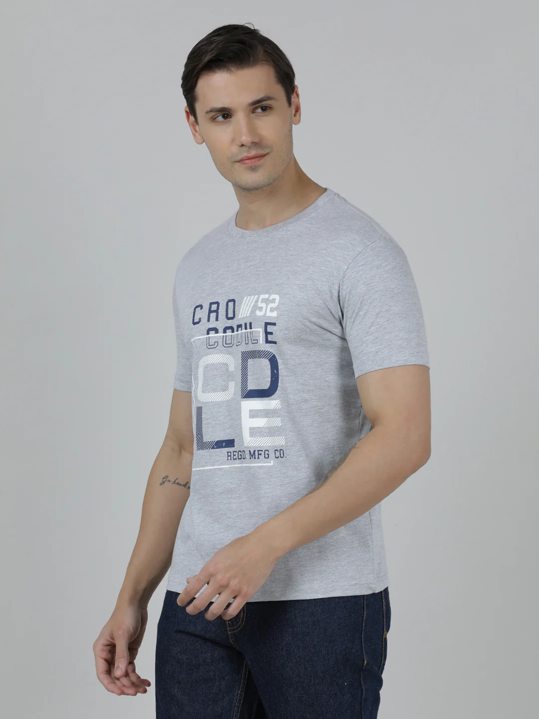 Typography Printed Slim Fit Cotton T-shirts Pack Of 2