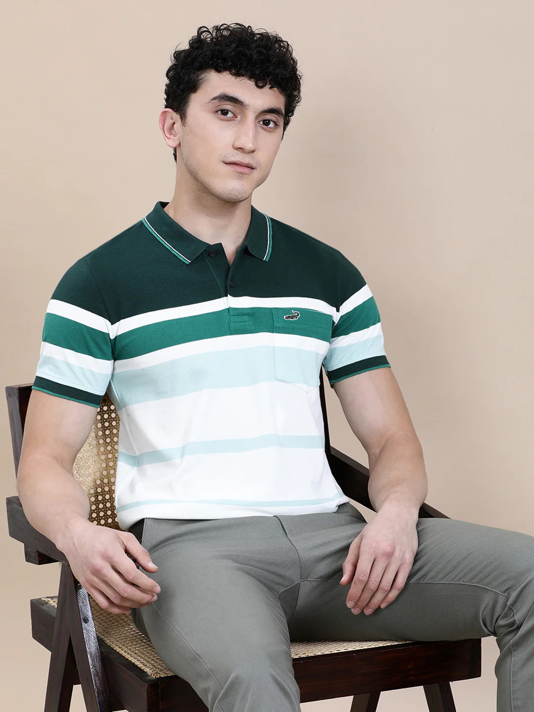 Eng Stripe Slim Fit Polo