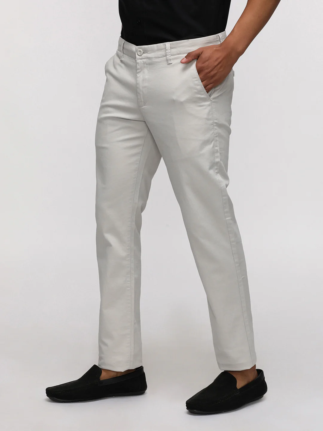 Slim Fit Sport Cream Trouser for Casual Elegance