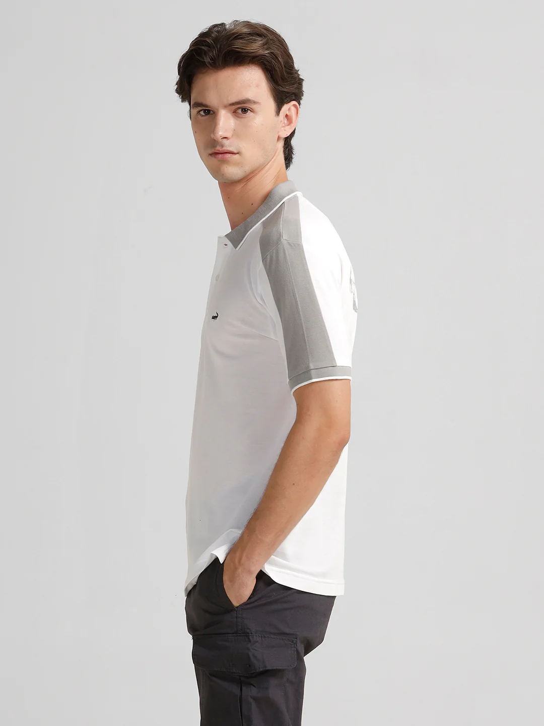 White Slim Fit Polo T-Shirt