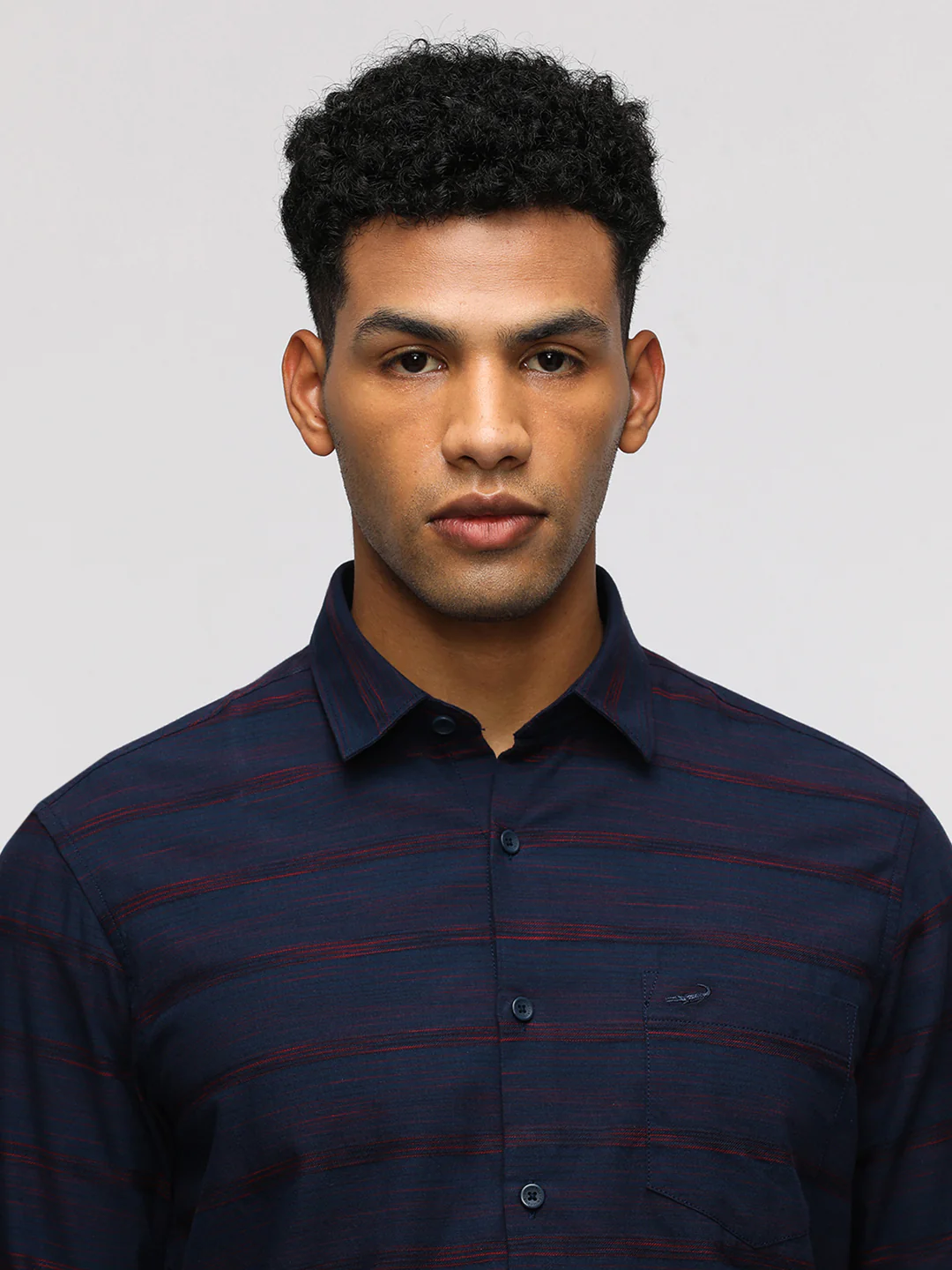 Comfort Fit Sport Navy Striped Shirt for Stylish Wear