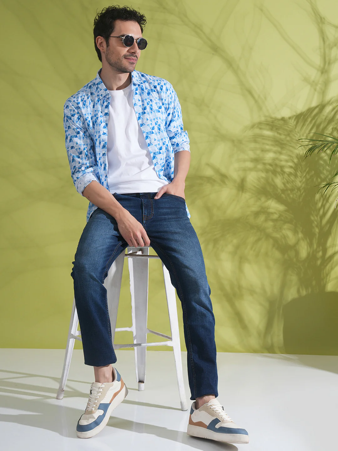 Slub Twill Dark Blue Jeans