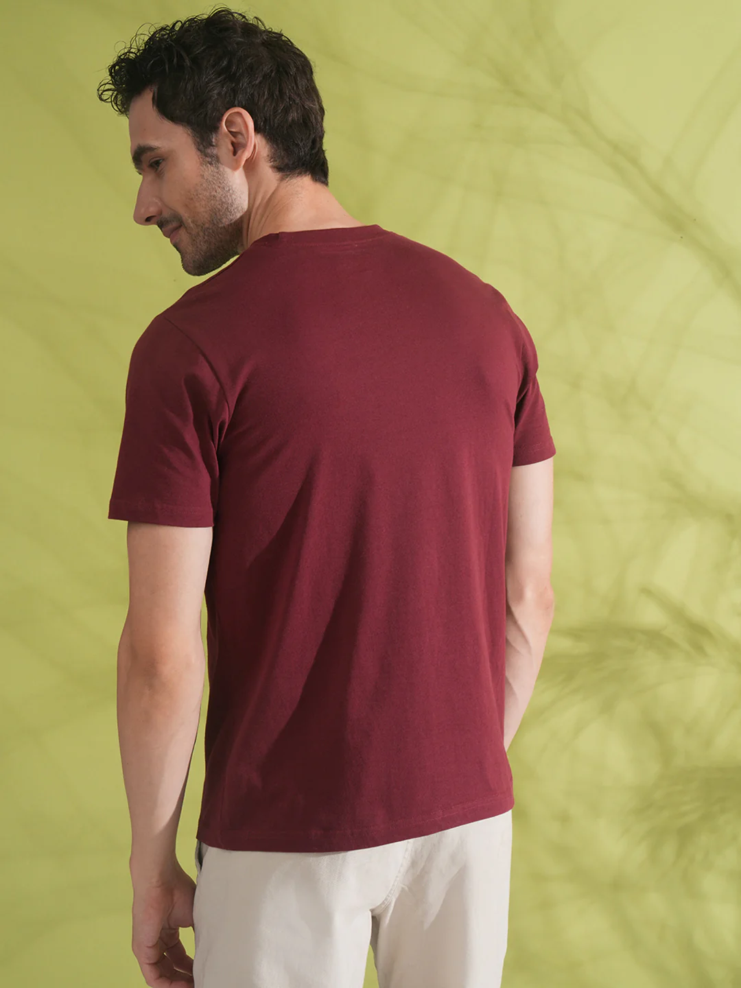 Embossed Word Logo With Print In Wine