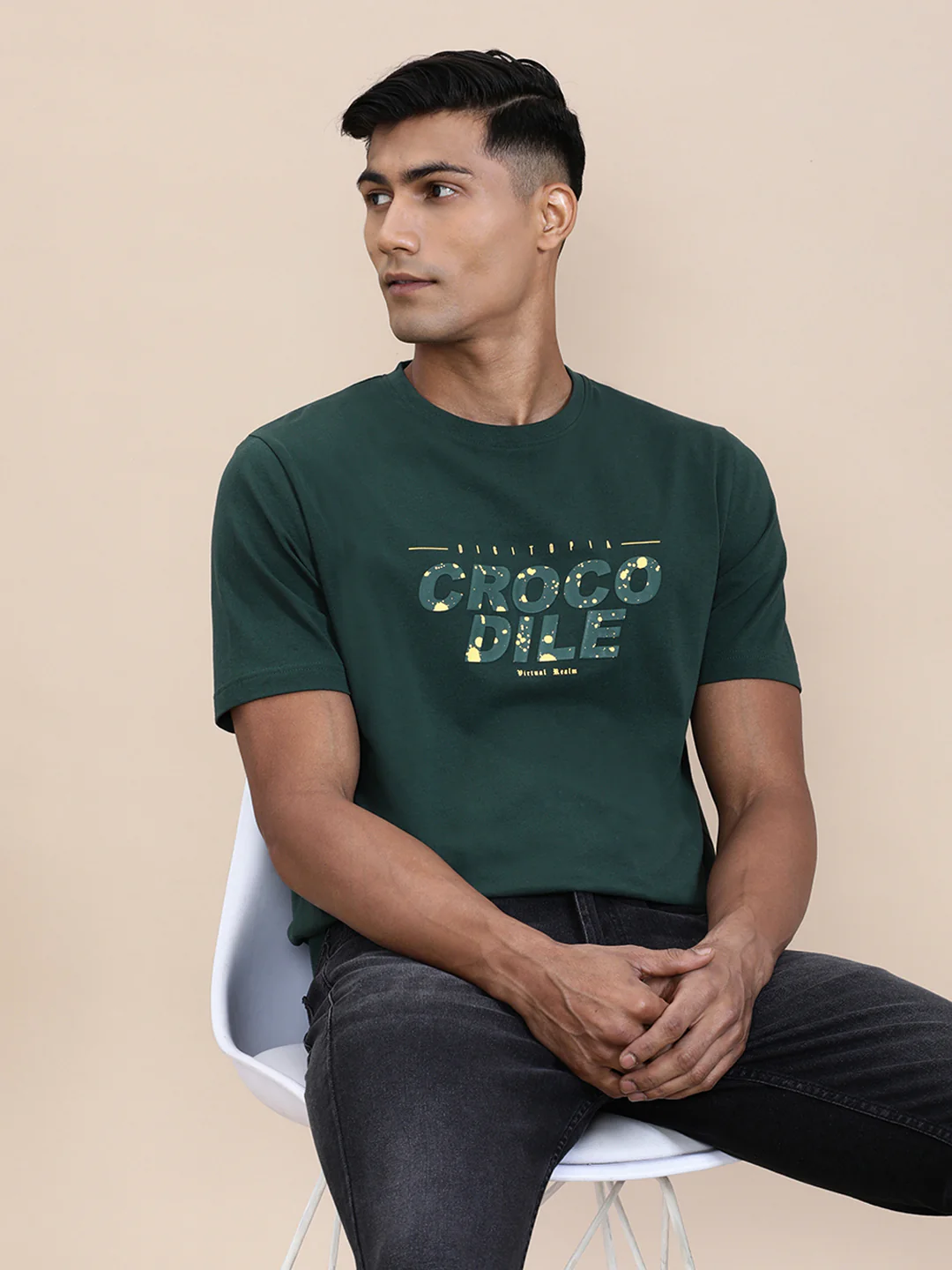 Chest HD Print Slim Fit T-Shirt