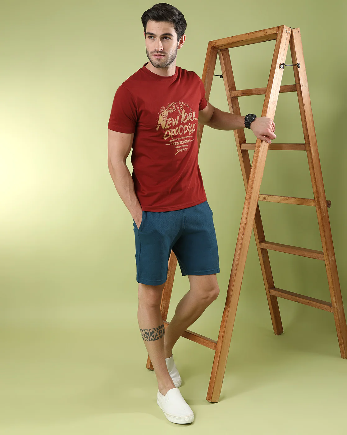 Typography Printed Cotton Slim Fit Pack Of 2 T-shirts