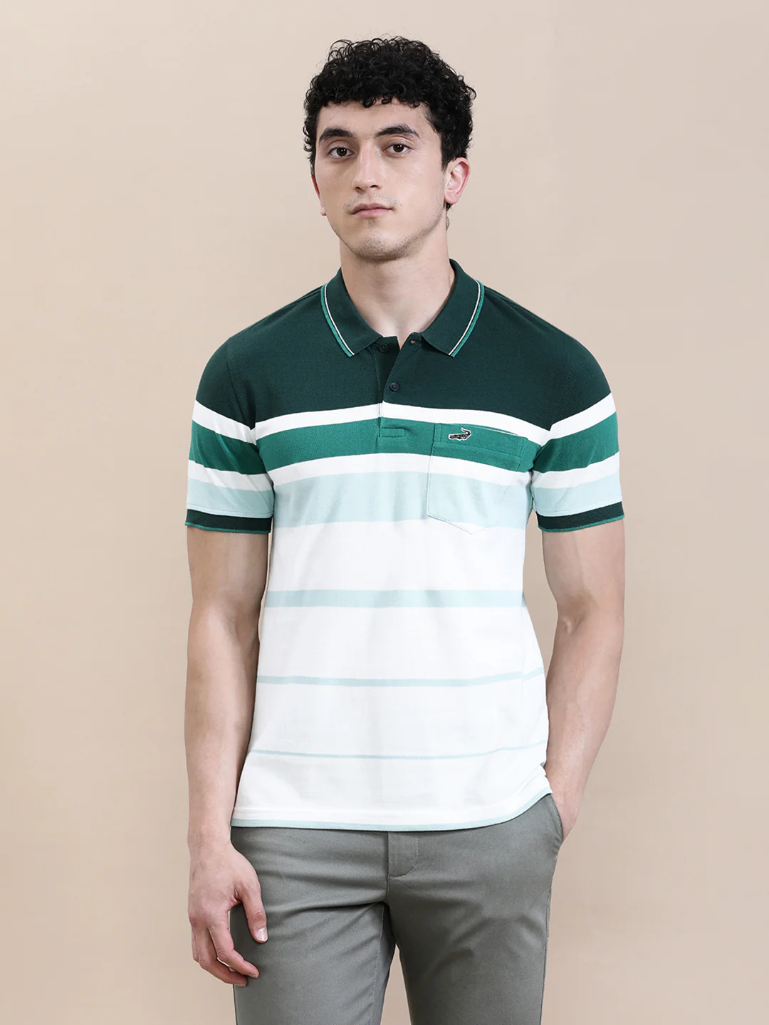 Eng Stripe Slim Fit Polo