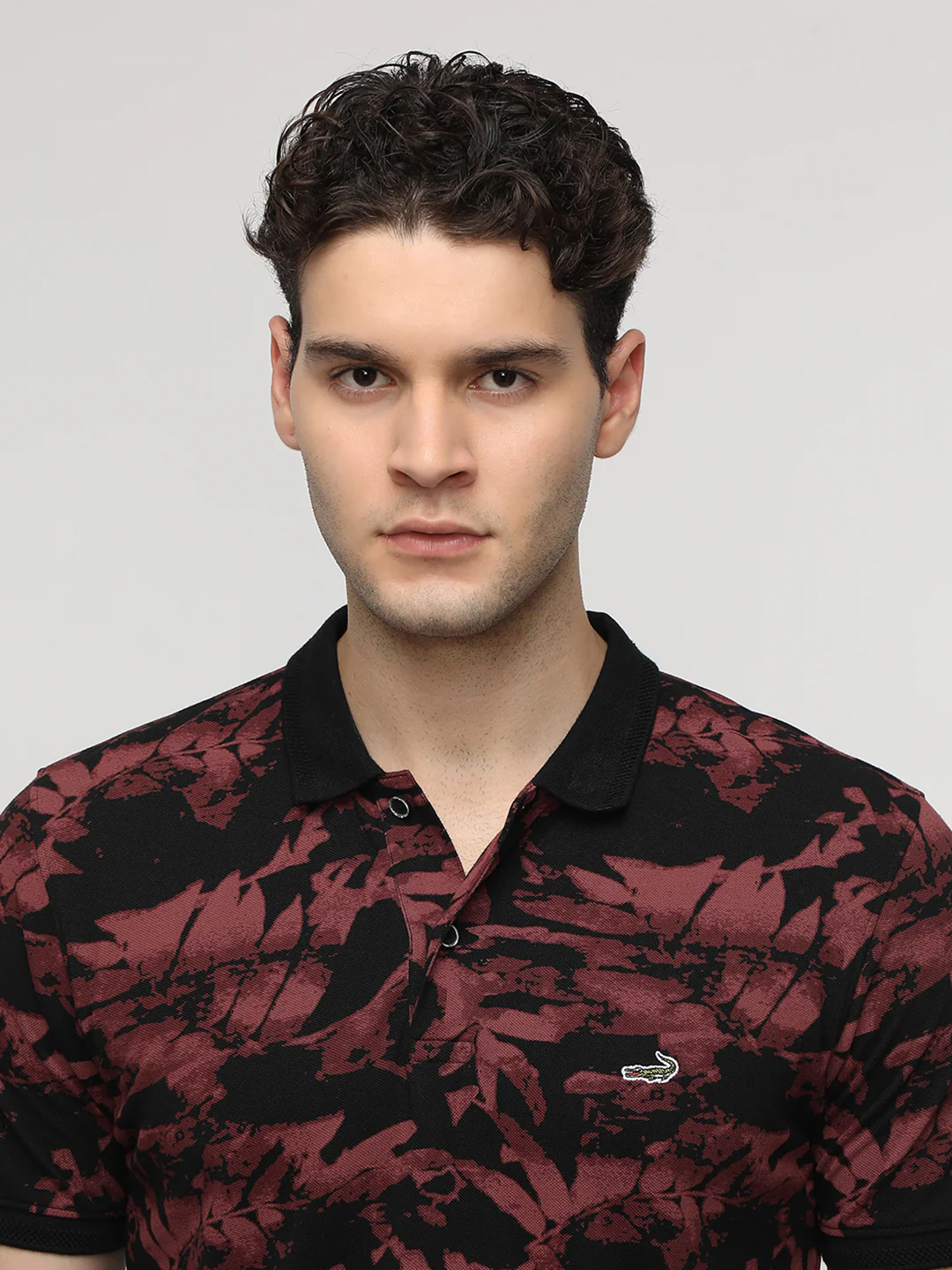 Dark forest All Over Printed Polo T-Shirt in Brown