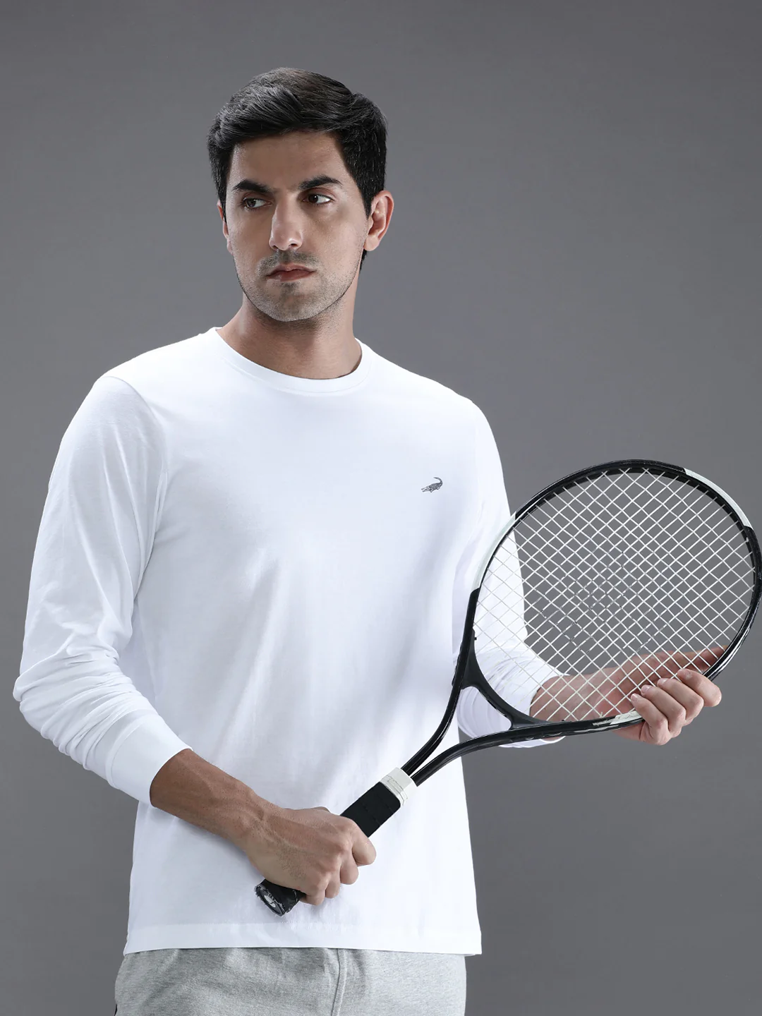 Casual White Solid T-Shirt