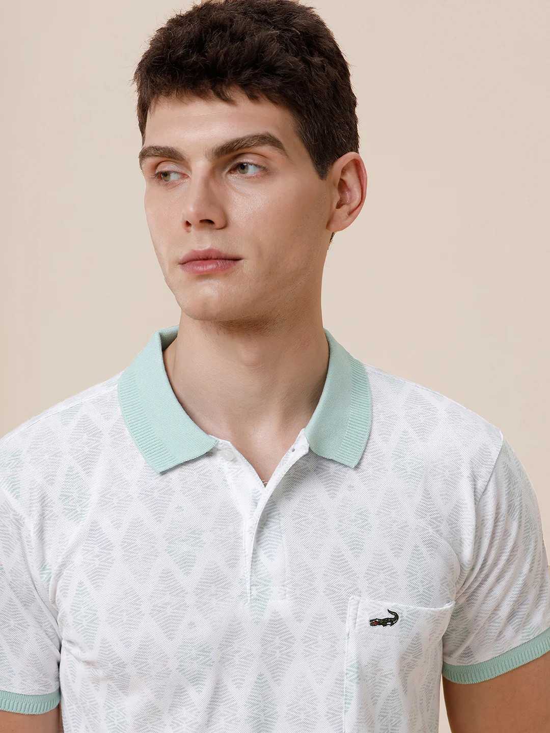 Printed Half Sleeve Casual Polo T-Shirt