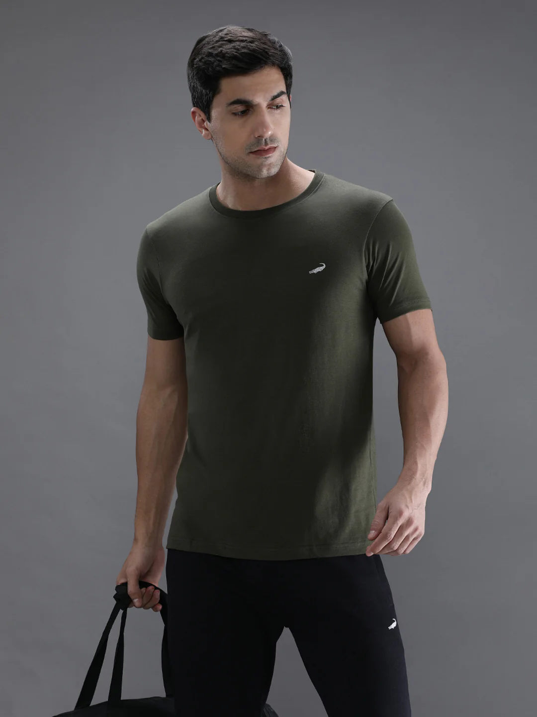 Solid Sport Fit Green T-Shirt