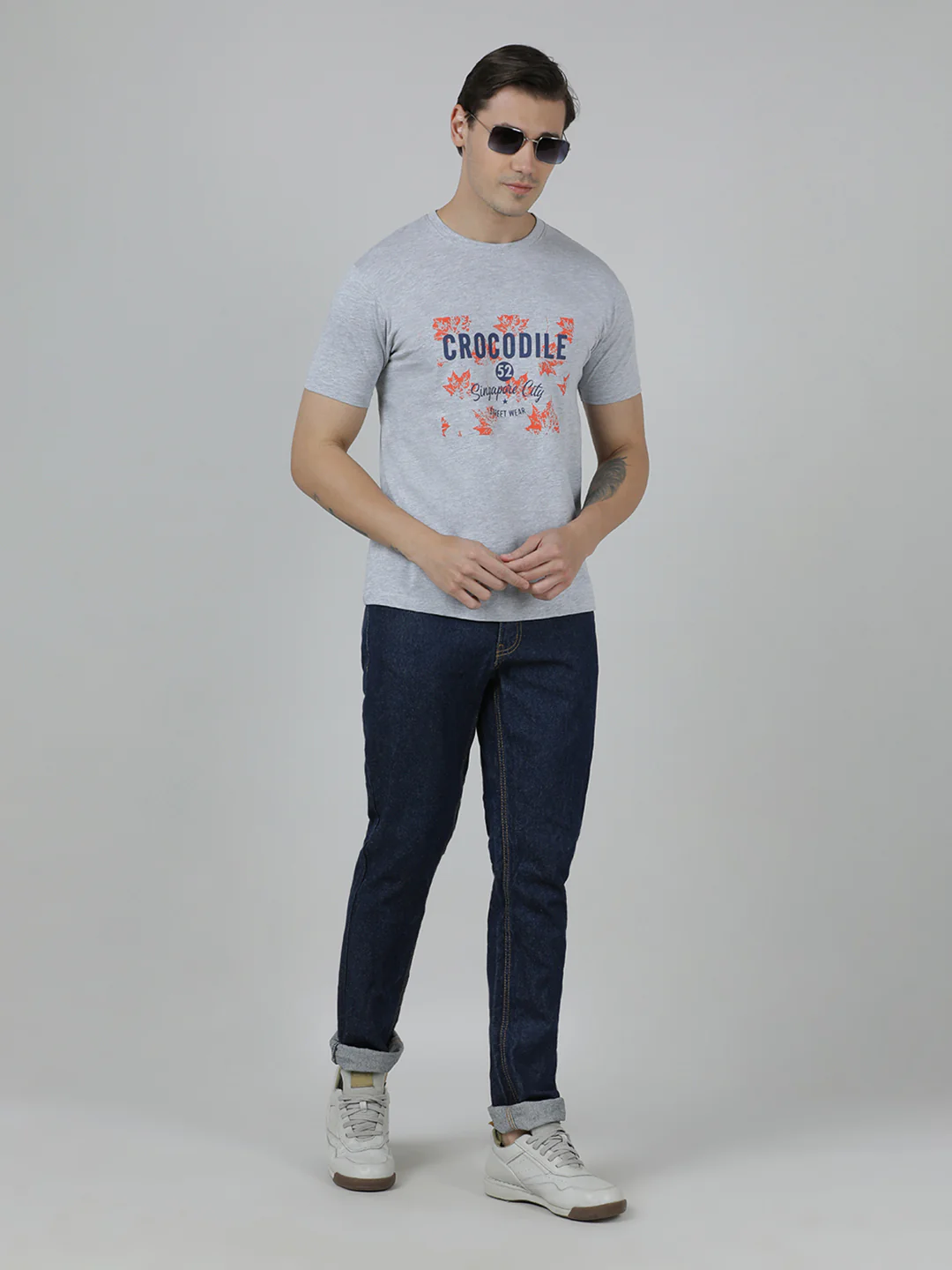 Pack Of 2 Typography Printed Cotton Slim Fit T-shirts