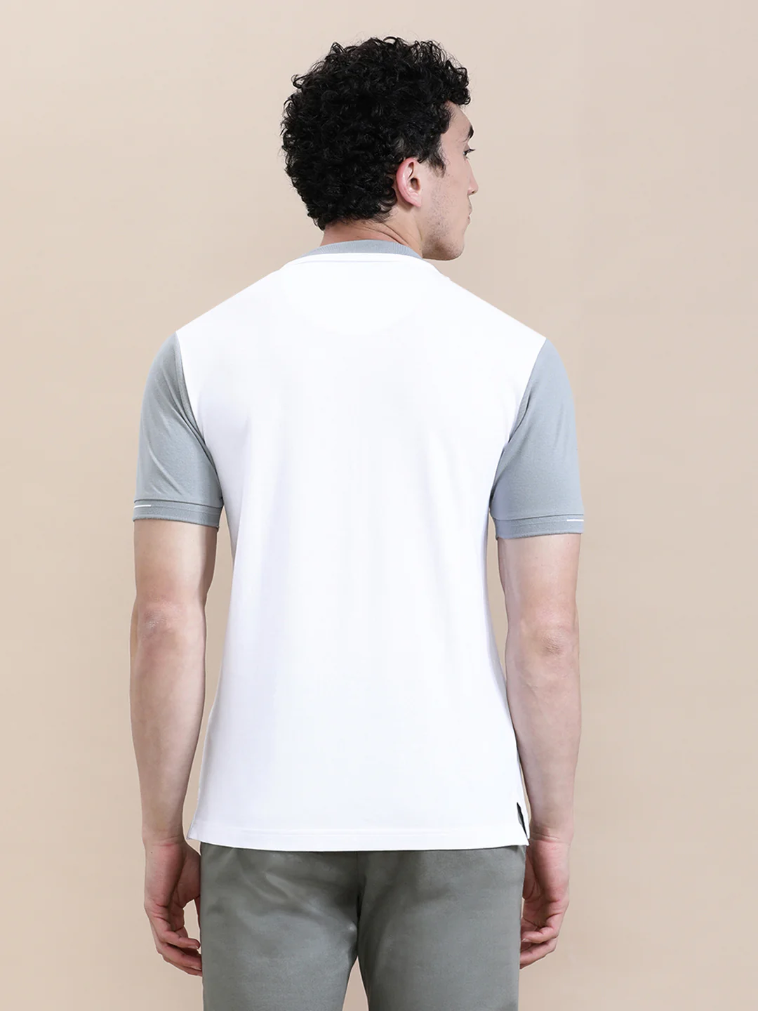 Panel Print Polo with Cheese Embroidery