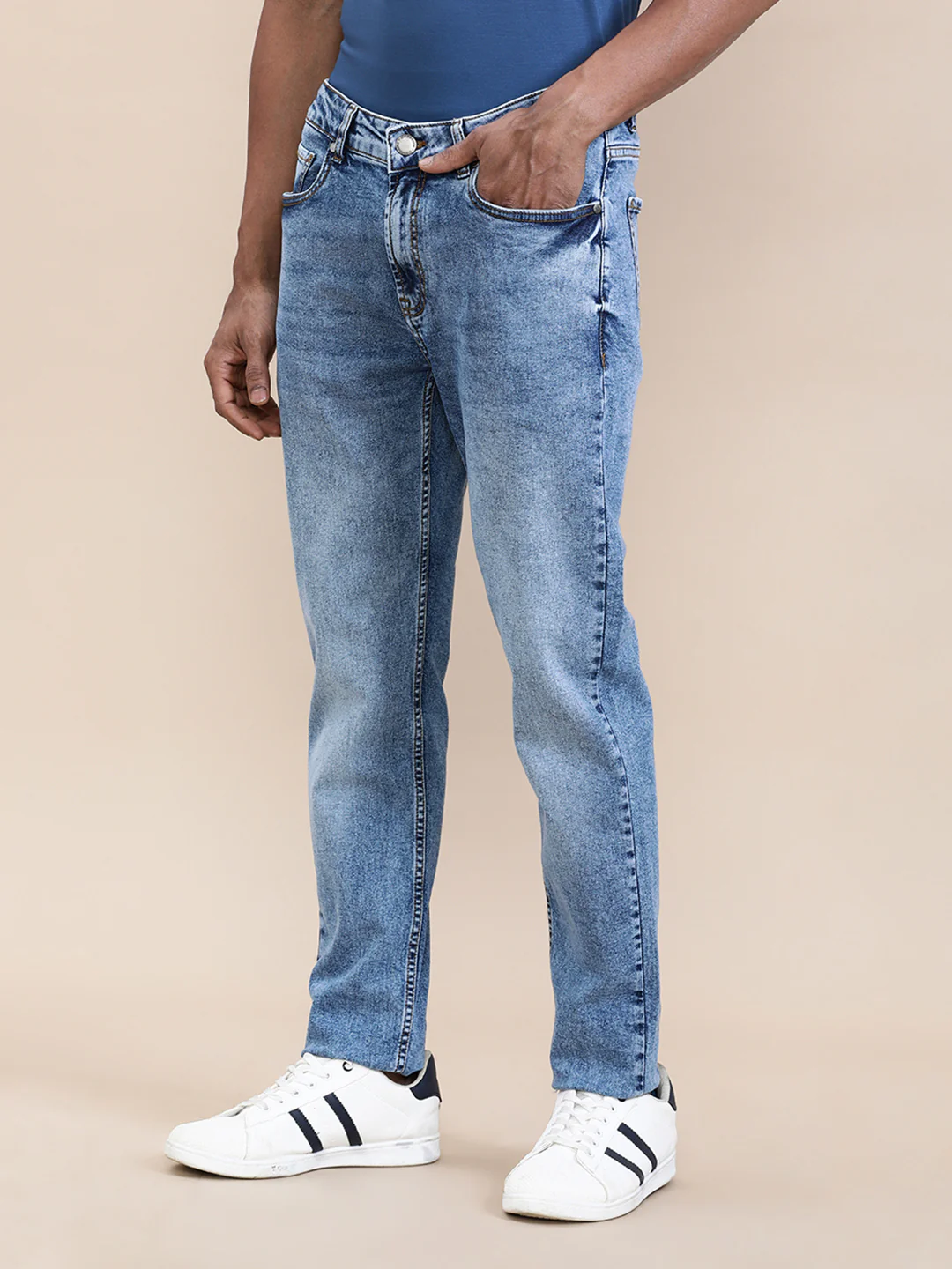 Stone Wash Soft Feel Slim Fit Jeans