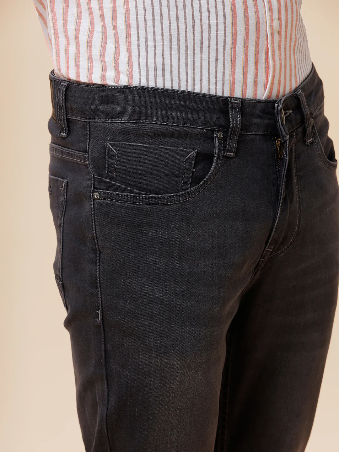 Dark Grey Washed Jeans