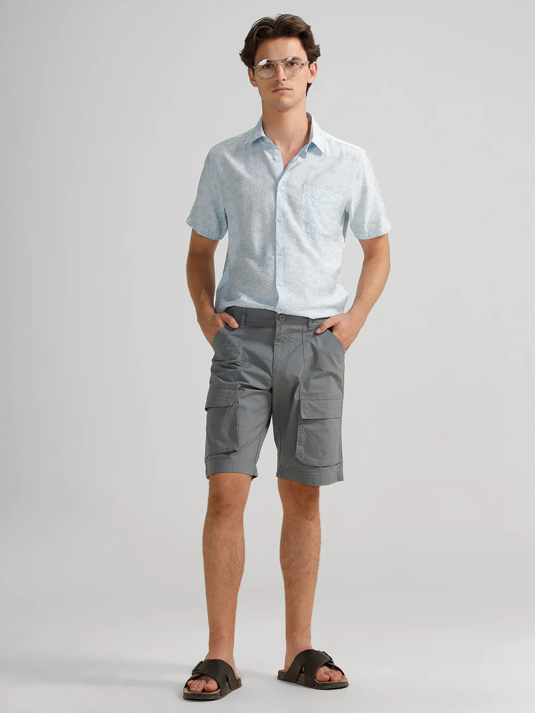 Trekflex Ripstop Utility Grey Cargo Shorts