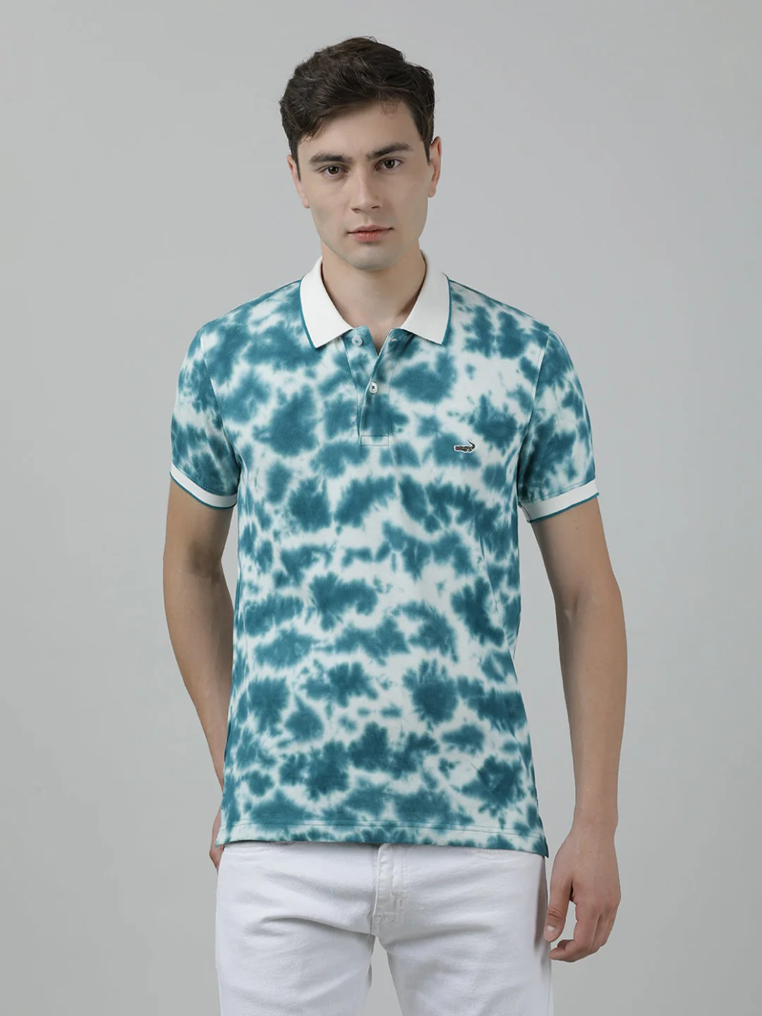 Green Tie and Dye Polo T-Shirt